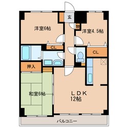 麻里布ガーデンプレイスの物件間取画像